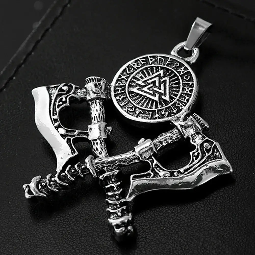Double axe & Valknut/Knot of the Slain necklace