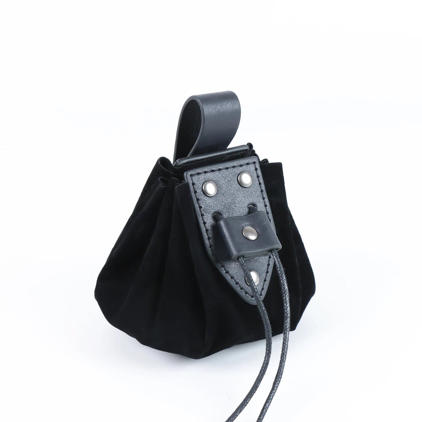 Leather Medieval Viking pocket bag with belt, coin purse - fjornval