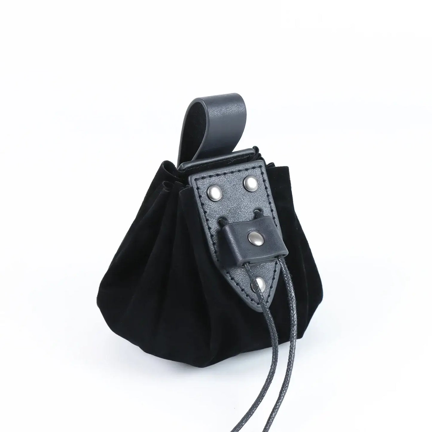 Leather Medieval Viking pocket bag with belt, coin purse - fjornval