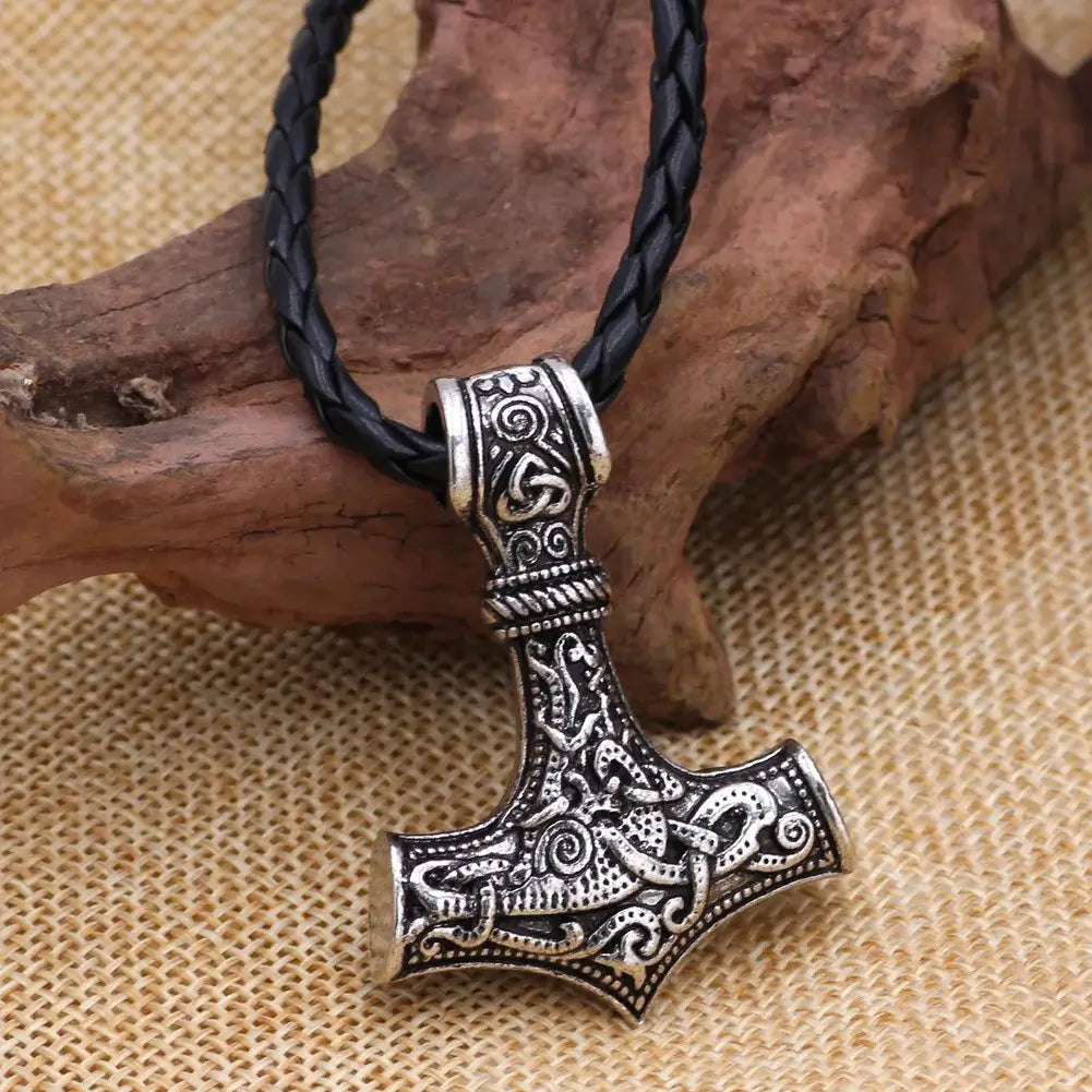 Thor's Hammer Mjölnir Pendant Viking Necklace - fjornval