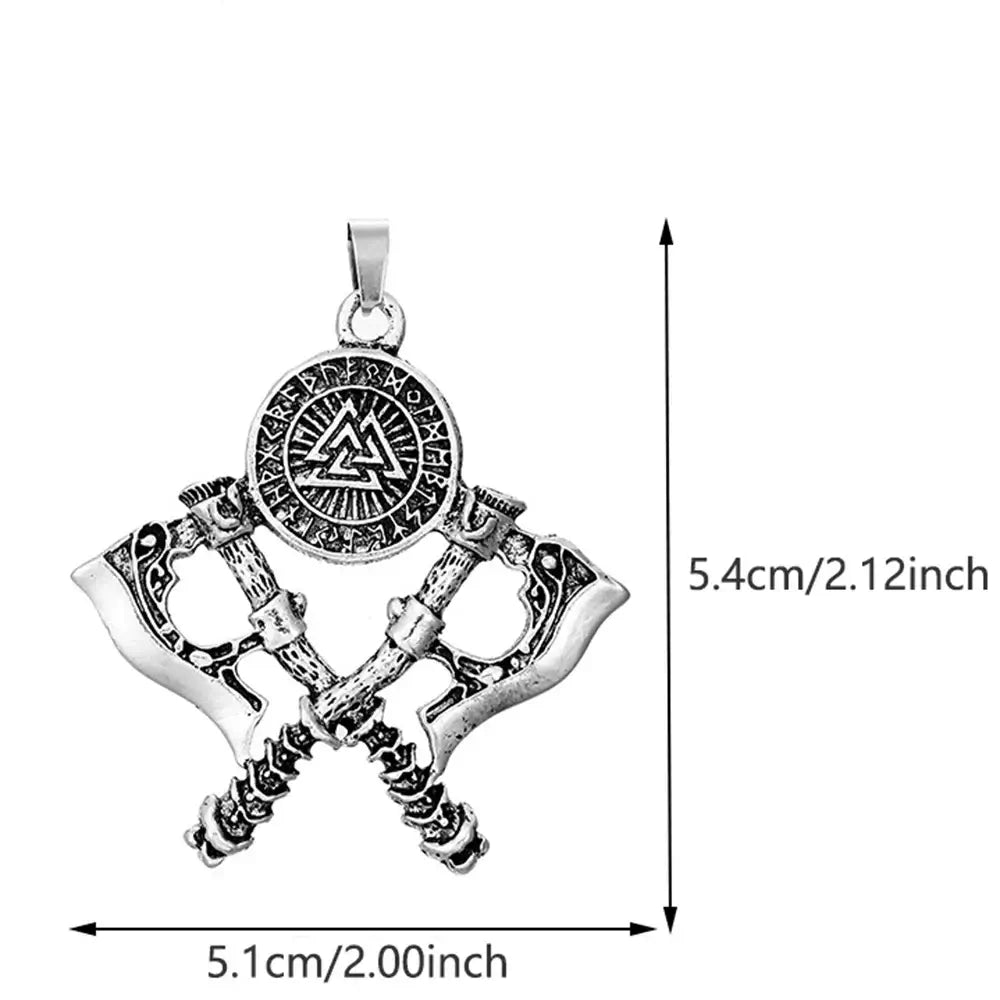 Double axe & Valknut/Knot of the Slain necklace