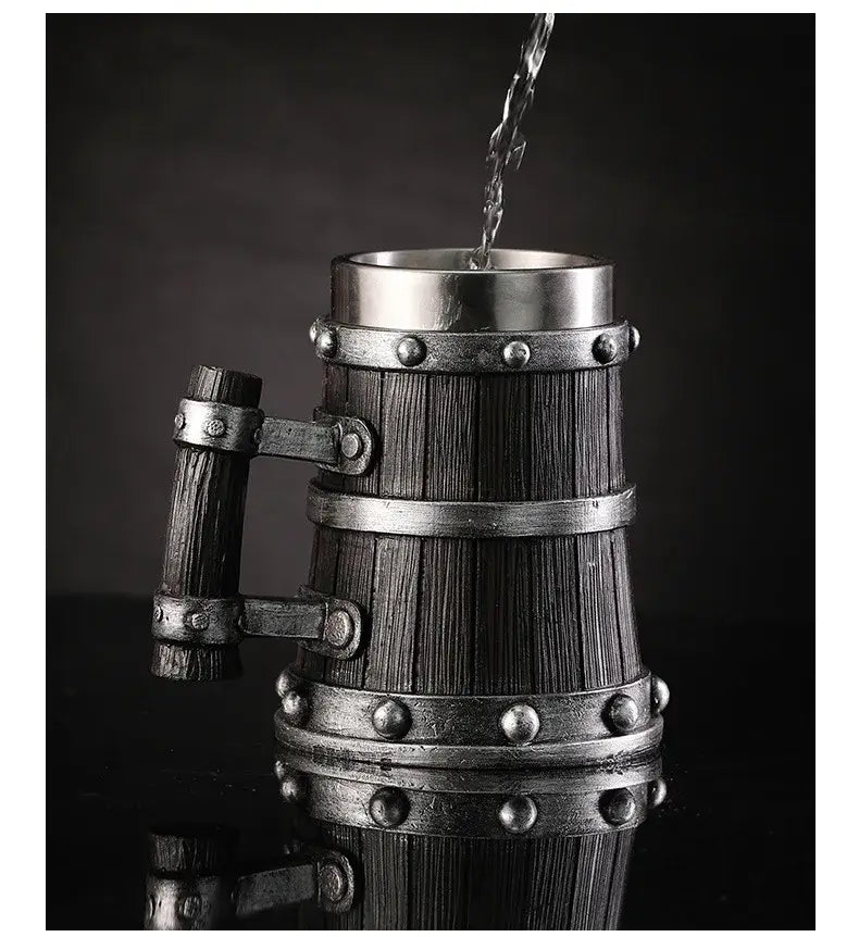 Viking Drinkware Wooden barrel for coffee tea beer - fjornval