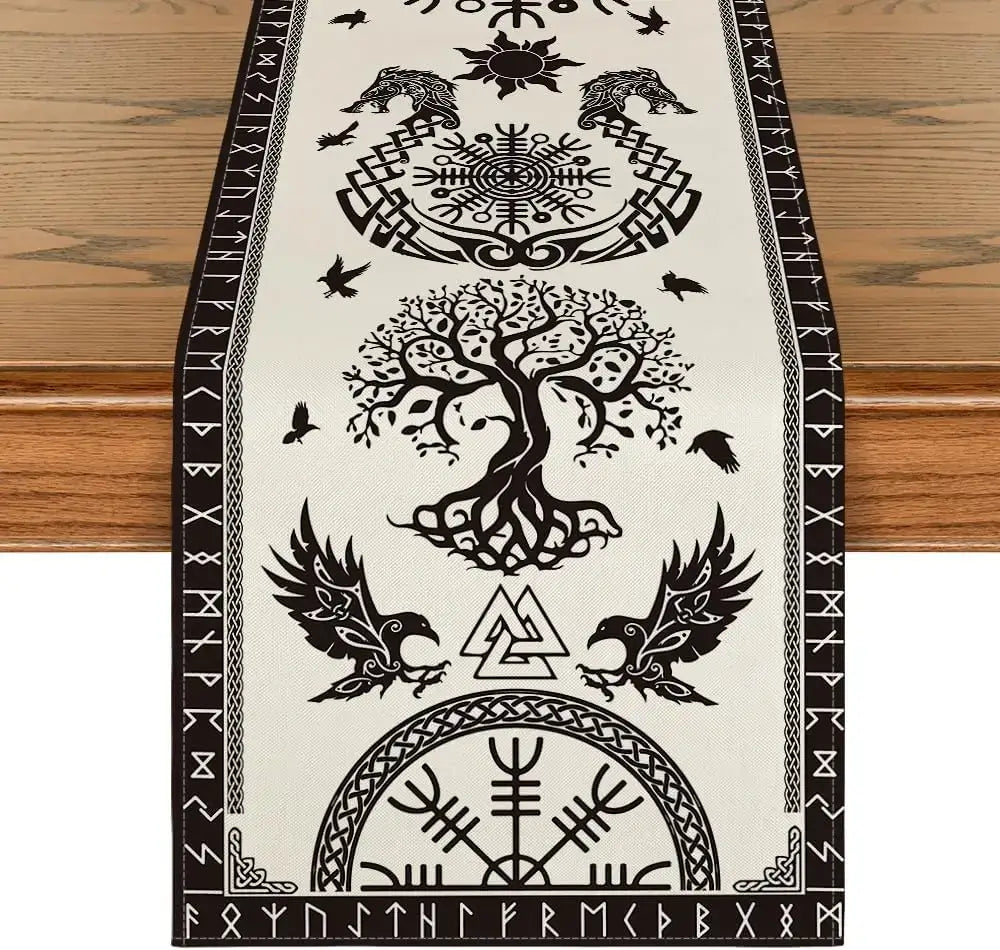 Table runner - Viking symbolism and runes