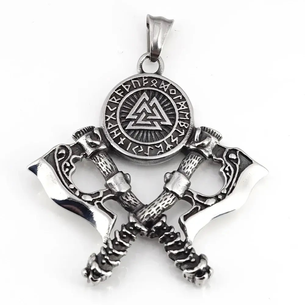 Double axe & Valknut/Knot of the Slain necklace