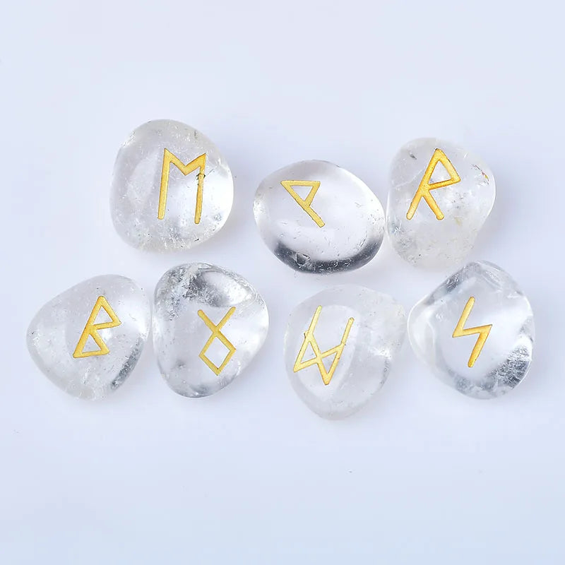 Crystal rune stones - irregular shapes, 25 pcs