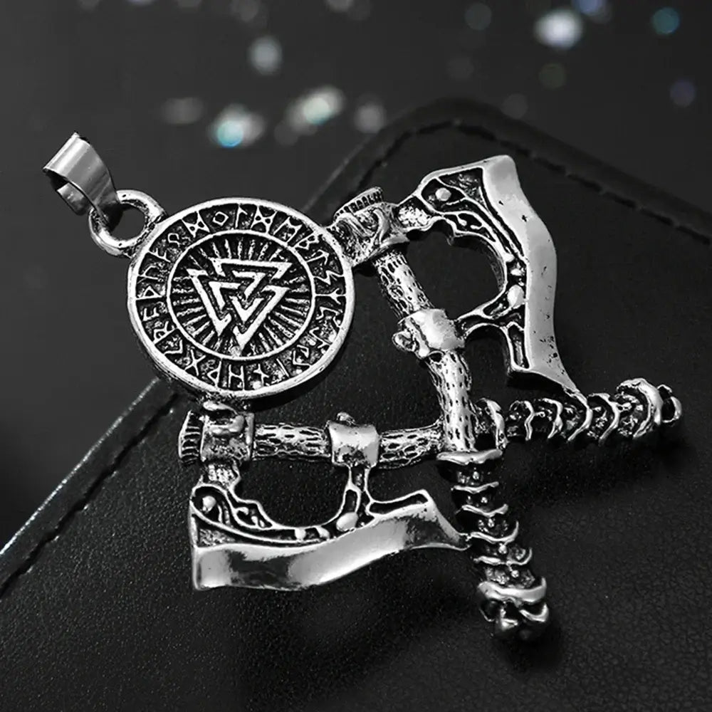 Double axe & Valknut/Knot of the Slain necklace
