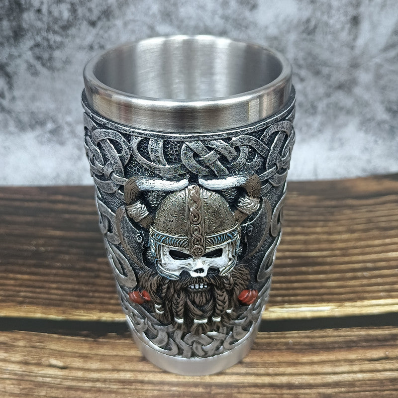 Viking-styled dead viking beer mug - fjornval