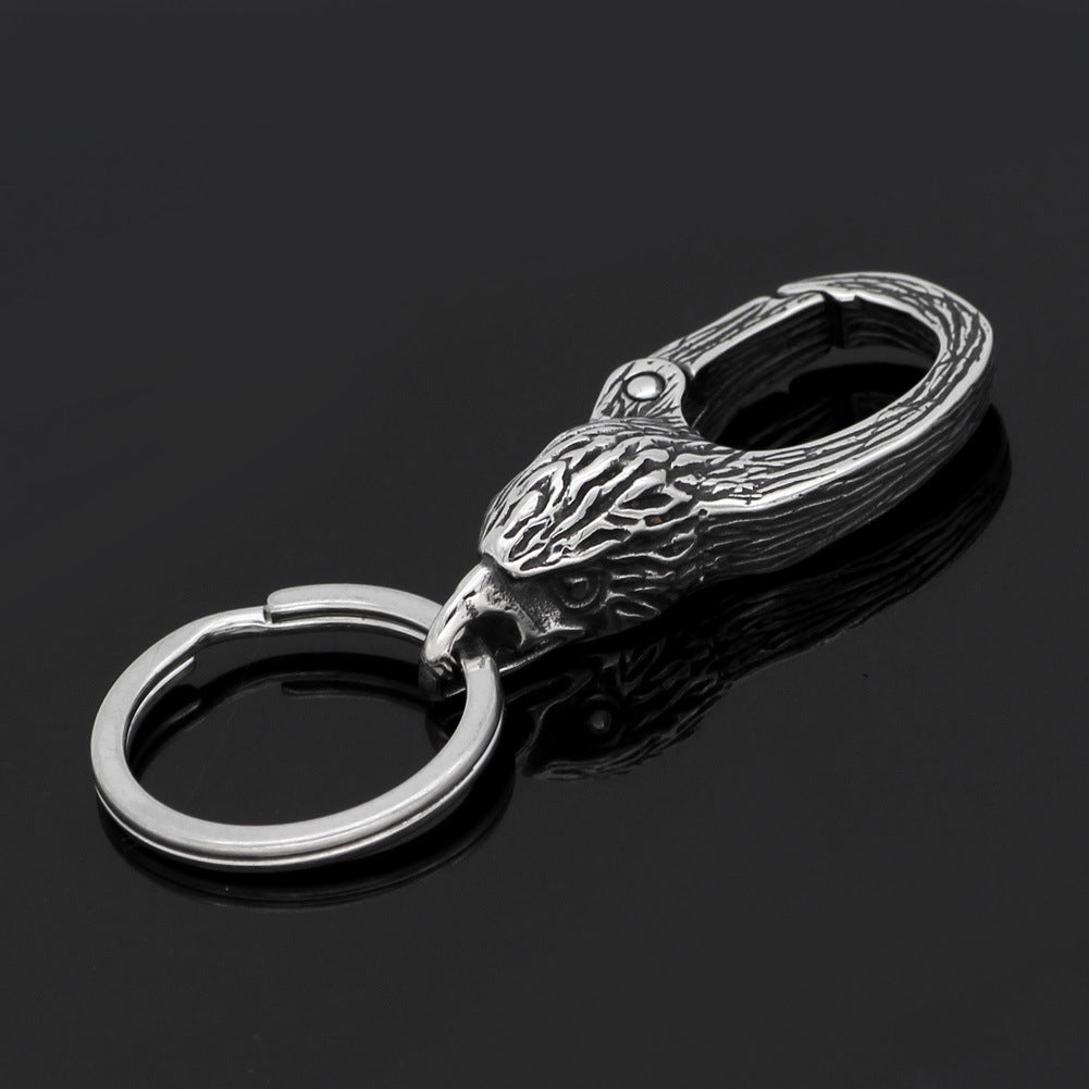 Viking Odin Mount Crow Keychain - fjornval