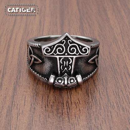 Mjölnir Thor's Hammer silver ring