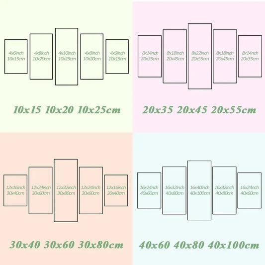 Knight Templar, Medieval Warrior, 5 Pcs canvas, wall art No Framed - fjornval