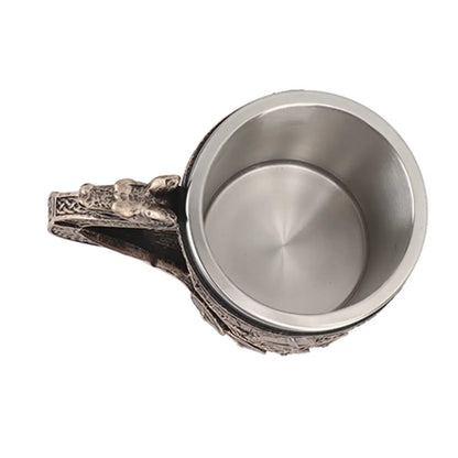 Viking warrior mug, drakkar ship style, brown