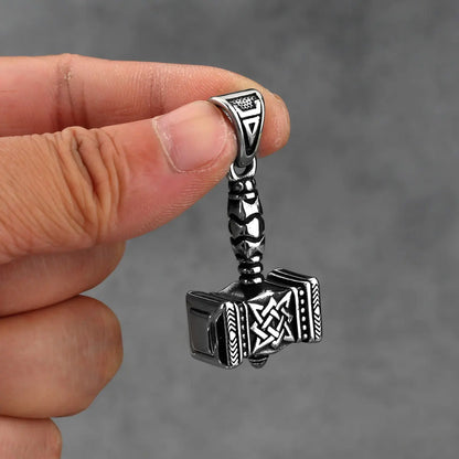 Norse mythology Viking Thor's hammer Mjölnir pendant necklace - fjornval