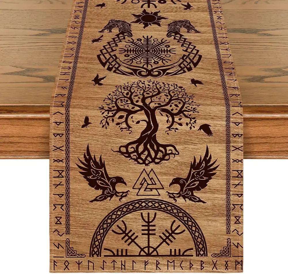 Table runner - Viking symbolism and runes