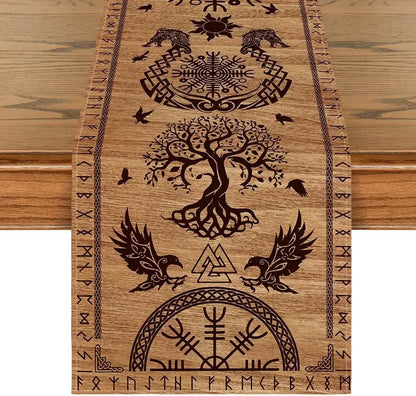 Table runner - Viking symbolism and runes