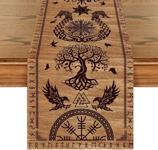 Table runner - Viking symbolism and runes