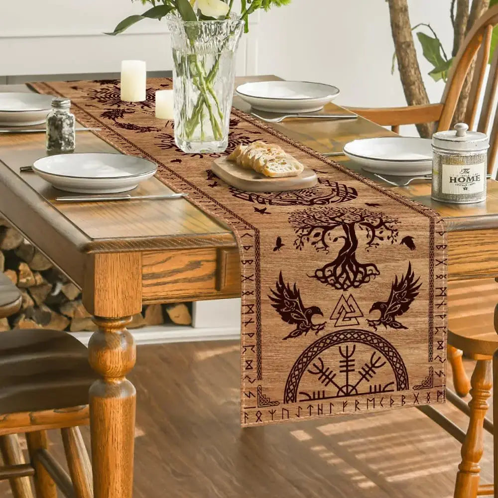 Table runner - Viking symbolism and runes