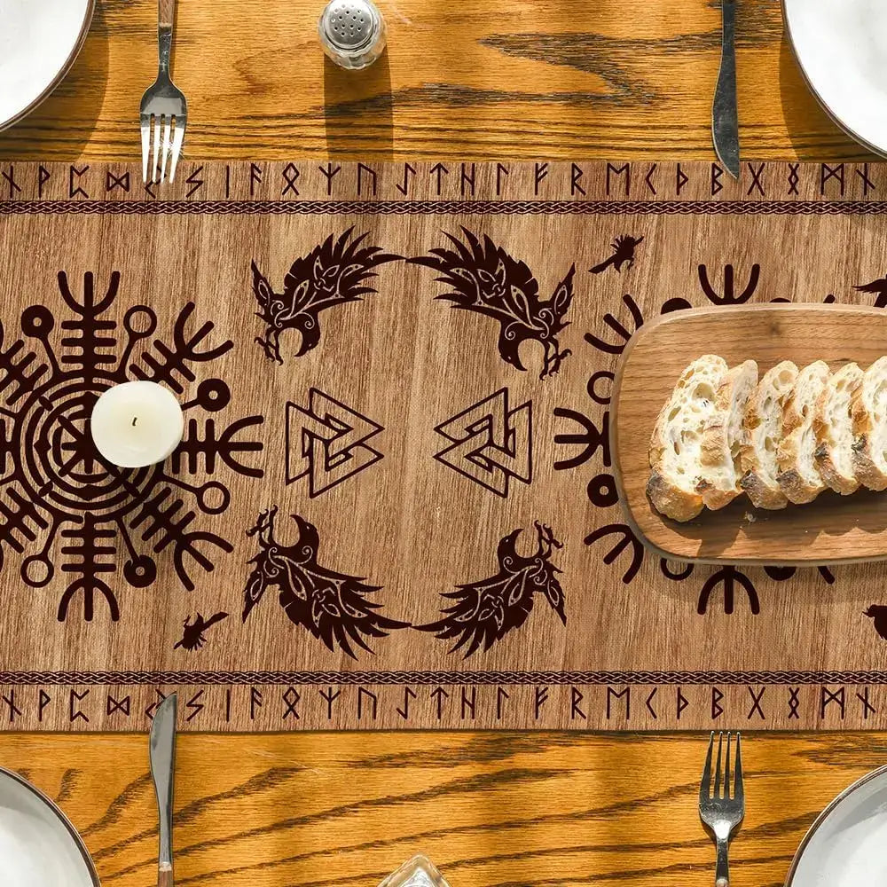 Table runner - Viking symbolism and runes