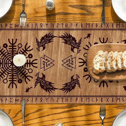 Table runner - Viking symbolism and runes