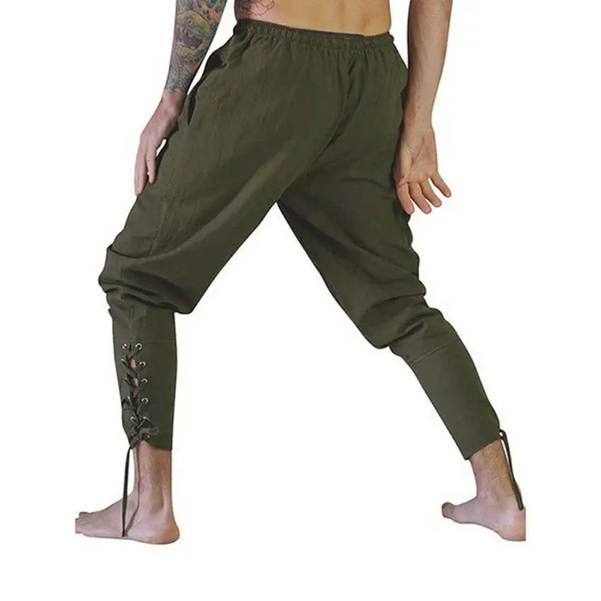 Viking Medieval Costume for Men Pants Shorts Trousers - fjornval