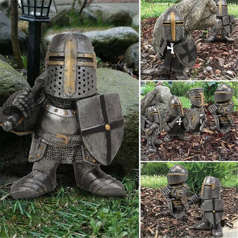 Knight Medieval gnome guard figure - fjornval