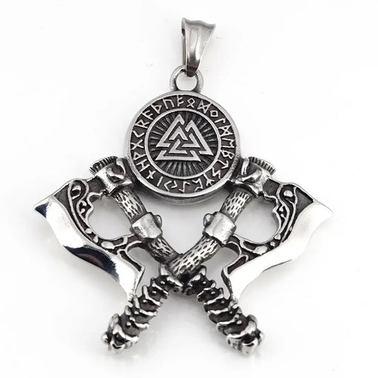 Double axe & Valknut/Knot of the Slain necklace