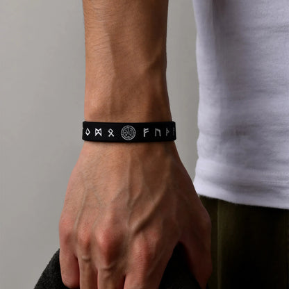 Rune stones silicone bracelet/wristband
