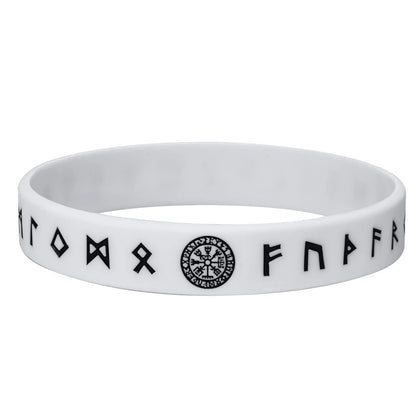 Rune stones silicone bracelet/wristband