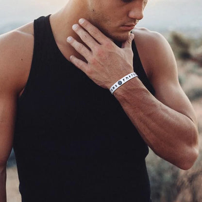 Rune stones silicone bracelet/wristband
