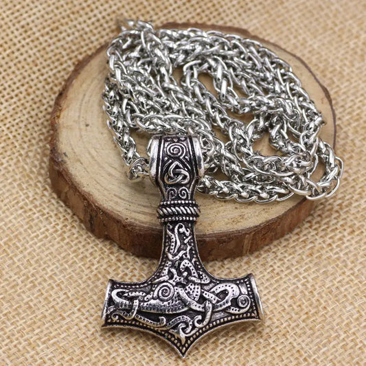 Thor's Hammer Mjölnir Pendant Viking Necklace - fjornval