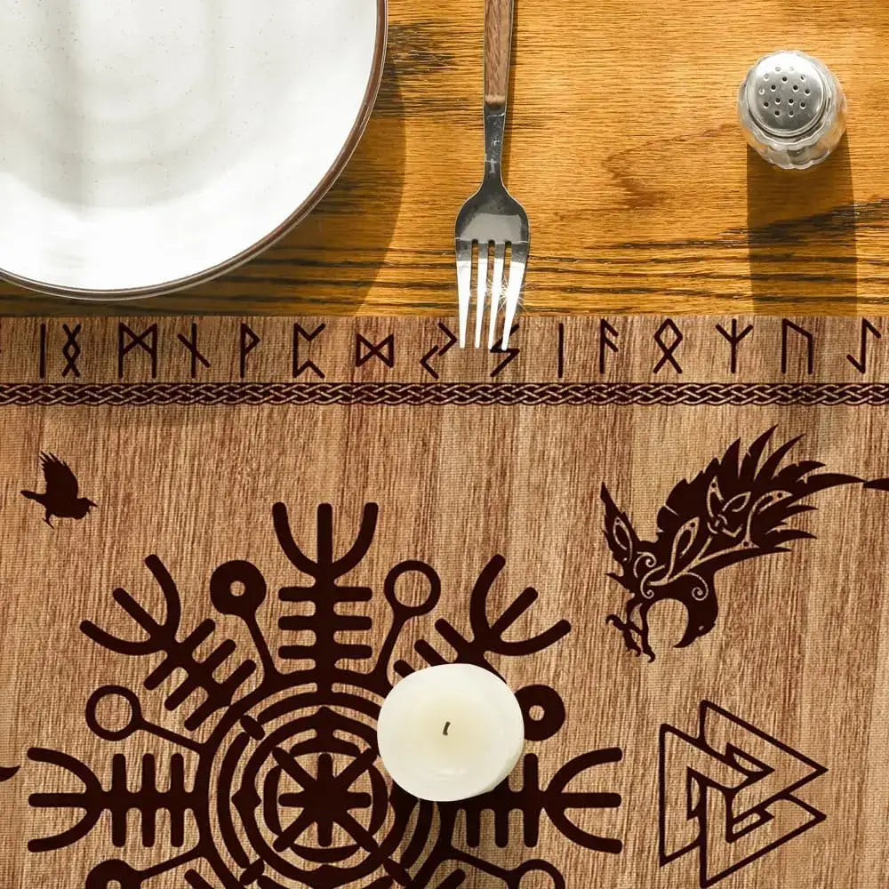 Table runner - Viking symbolism and runes