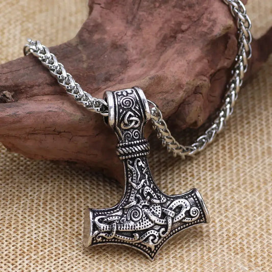 Thor's Hammer Mjölnir Pendant Viking Necklace - fjornval
