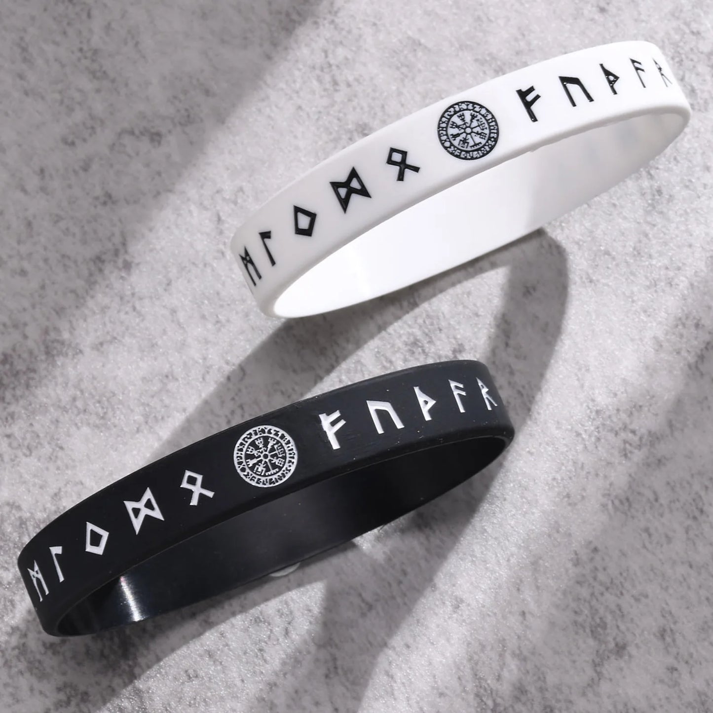Rune stones silicone bracelet/wristband