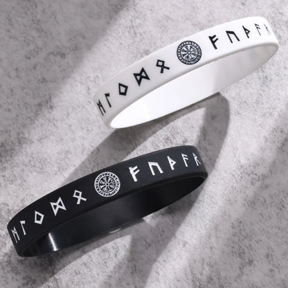 Rune stones silicone bracelet/wristband