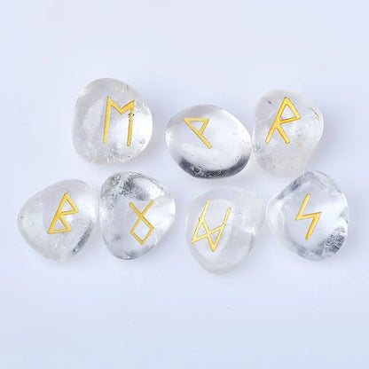 Crystal rune stones - irregular shapes, 25 pcs