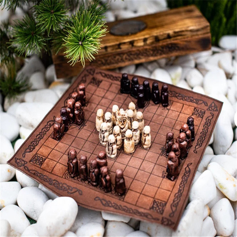 Warriors Tafl Hnefatafl board game, Viking chess, hobby home Interior decoration - fjornval